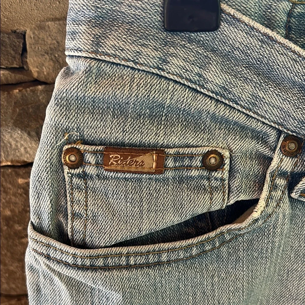 Riders by Lee cut off Jean Shorts Light Blue with Frayed ends; size 10M;so comfy